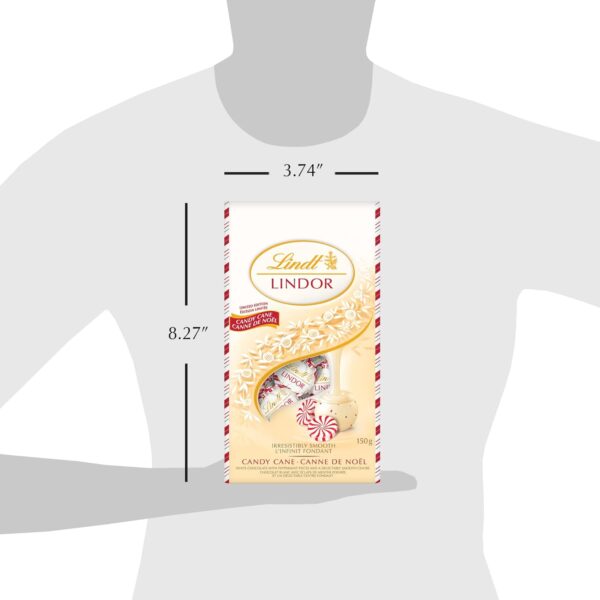 Lindt LINDOR Candy Cane White Chocolate Truffles 150g Bag