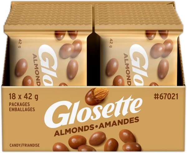 Glosette Chocolate Coating Almonds 42g Each Pack